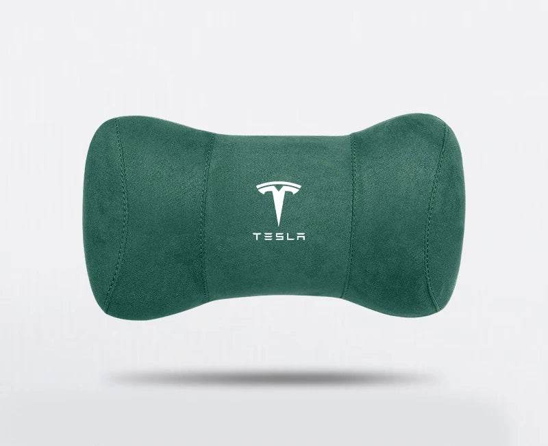 Tesla Suede Headrest Pillow - Green