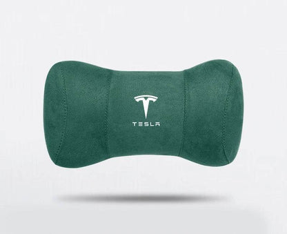 Tesla Suede Headrest Pillow - Green