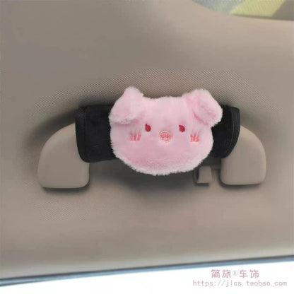 Plush Pig Rabbit Car Interior Handle Cover Universal Handbrake Case