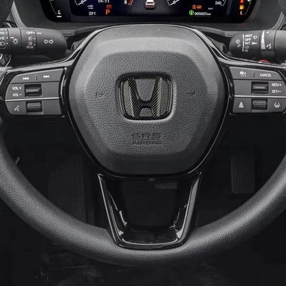 Honda 3D ABS Steering Wheel Emblem Sticker – Civic, HR-V, XR-V, UR-V, Freed, Stepwgn - Black