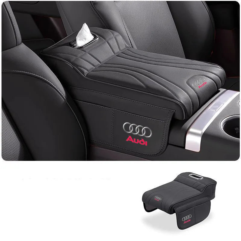 Audi Armrest Height Raise Pad with Storage Bag
