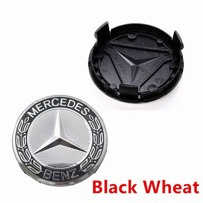 4pcs 75mm Mercedes Benz Wheel Center Caps Hub Covers