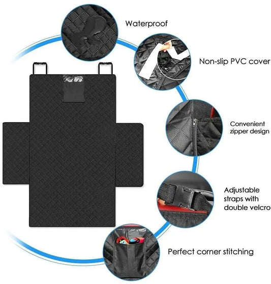 Dog Car Seat Cover for SUV – Wear-Resistant, Waterproof & Portable Liner Protector - 