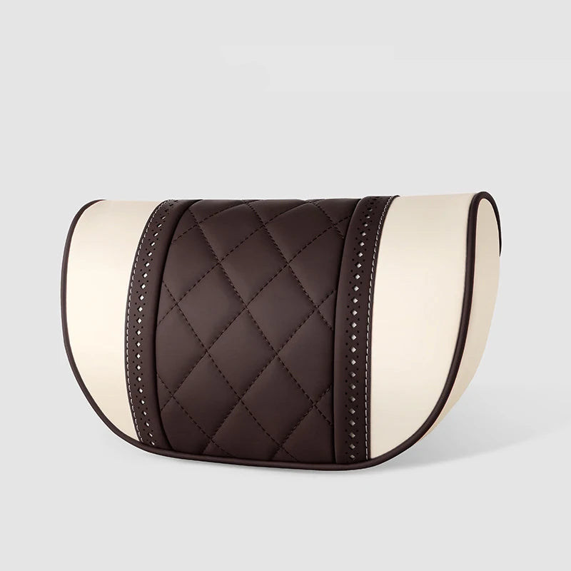 Mercedes-Benz AMG Leather Neck Pillow & Lumbar Support - Beige coffee Neck Pillow