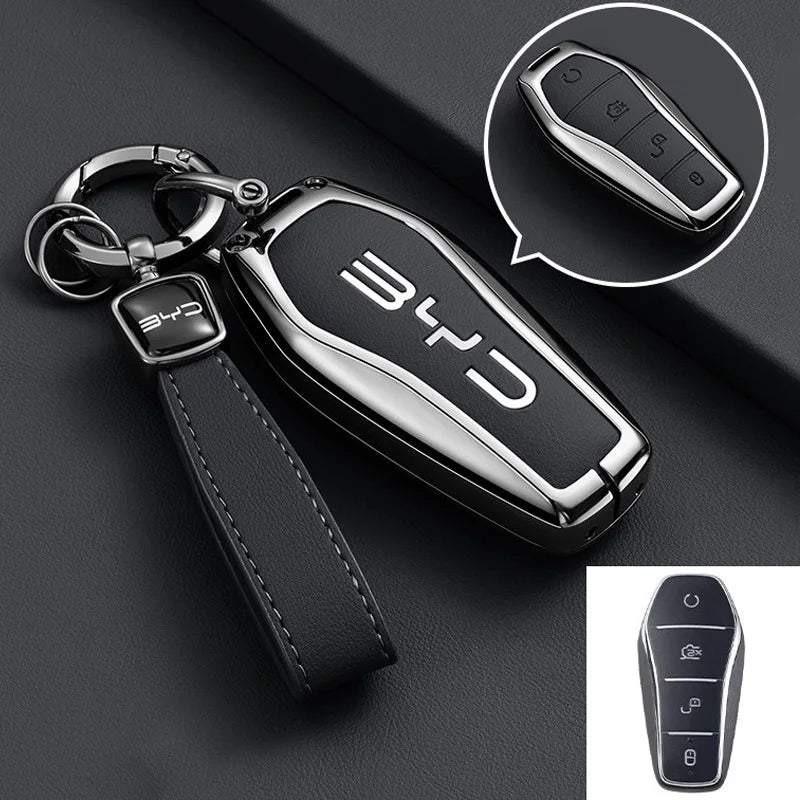 Zinc Alloy Key Case for BYD Tang L EV DM DMi Remote Fob Protection