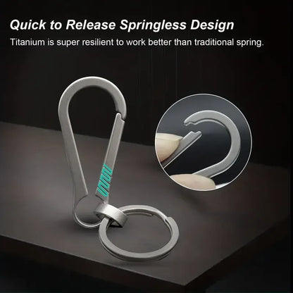 Titanium Carabiner Keychain with Bottle Opener
