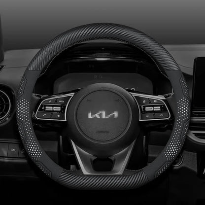 Kia Carbon Fiber Suede Steering Wheel Cover