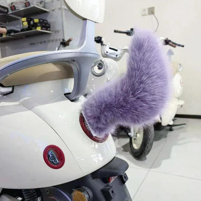 Electric Fluffy Fox Tail Vehicle Ornament