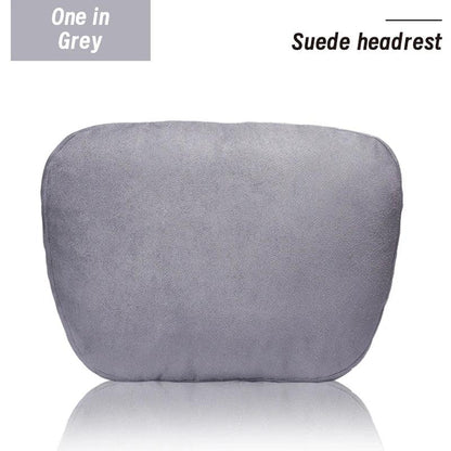 Maybach S-Class Breathable Soft Neck Headrest & Lumbar Support Pillow - Headrest Grey