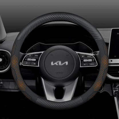 Kia Carbon Fiber Suede Steering Wheel Cover