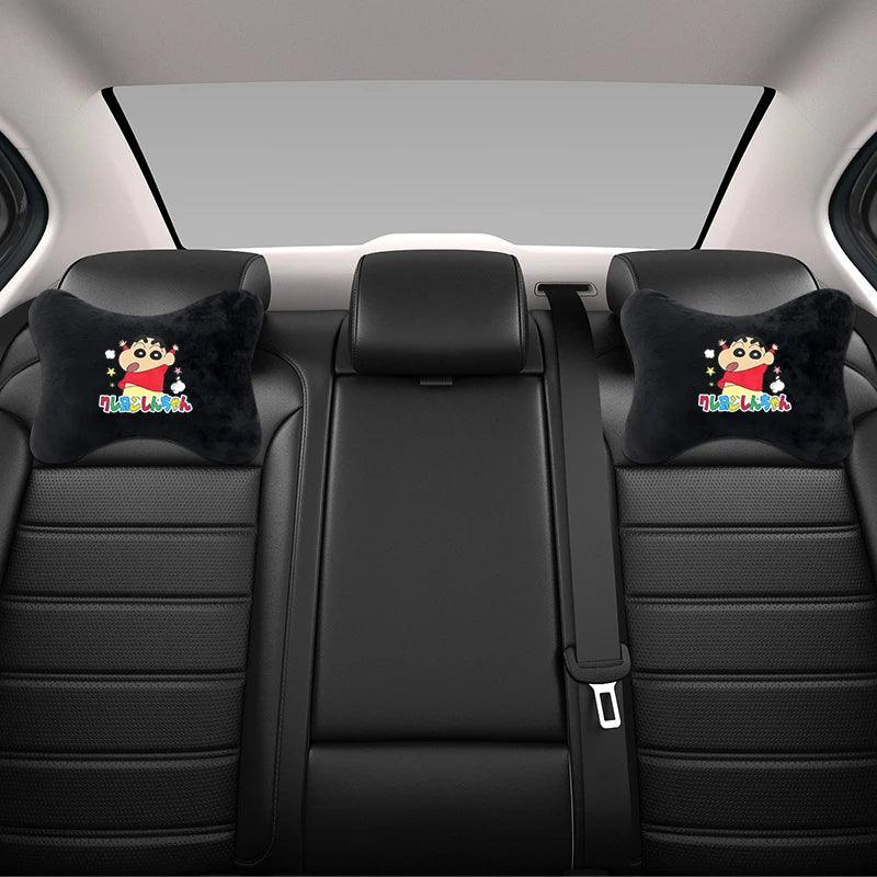 Crayon Shin-chan Car Neck Pillow - Cartoon Headrest Cushion Support