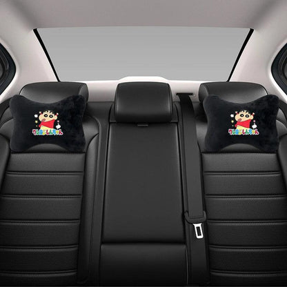 Crayon Shin-chan Car Neck Pillow - Cartoon Headrest Cushion Support