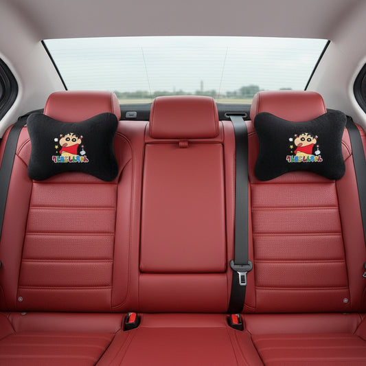 Crayon Shin-chan Car Neck Pillow - Cartoon Headrest Cushion Support