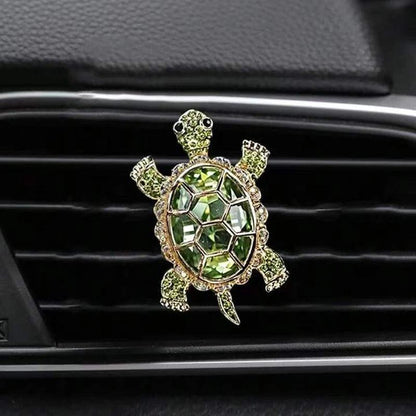 Crystal Turtle Car Air Vent Decoration - Shiny Interior Accessory