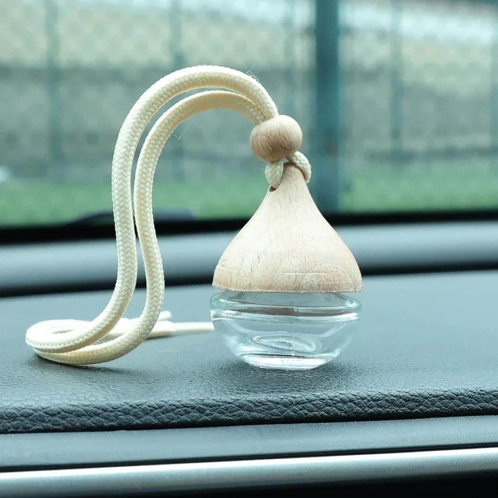 Universal Round Car Perfume Bottle Ornament Essential Oil Diffuser - 1pc