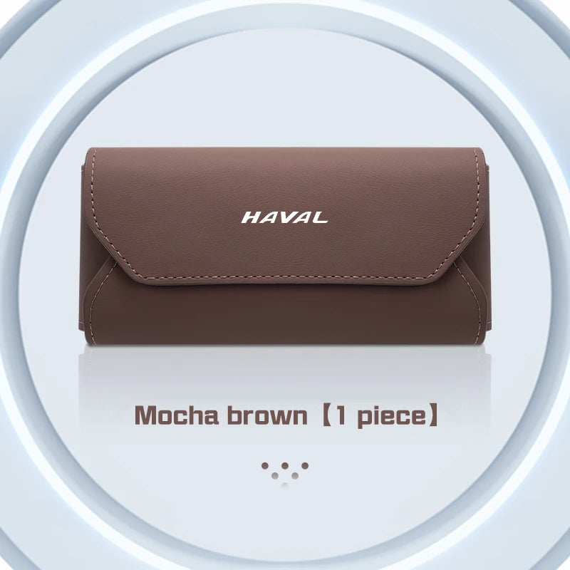 Haval Magnetic Leather Car Sunglasses Case