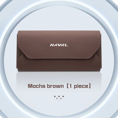 Haval Magnetic Leather Car Sunglasses Case