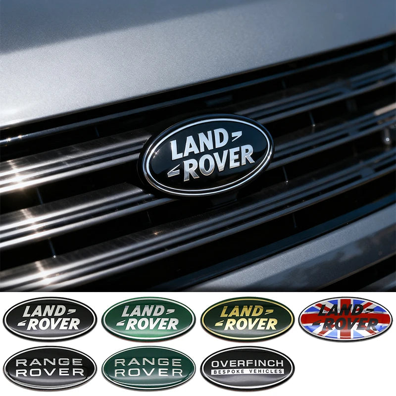 8.6cm ABS Car Front Grille Oval Badge Emblem Land Rover Range Rover