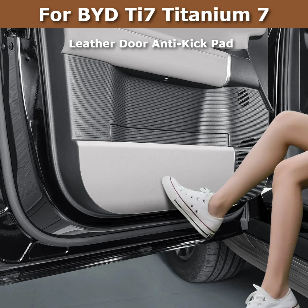 BYD Ti7 Leather Door Anti-Kick Protector Pads