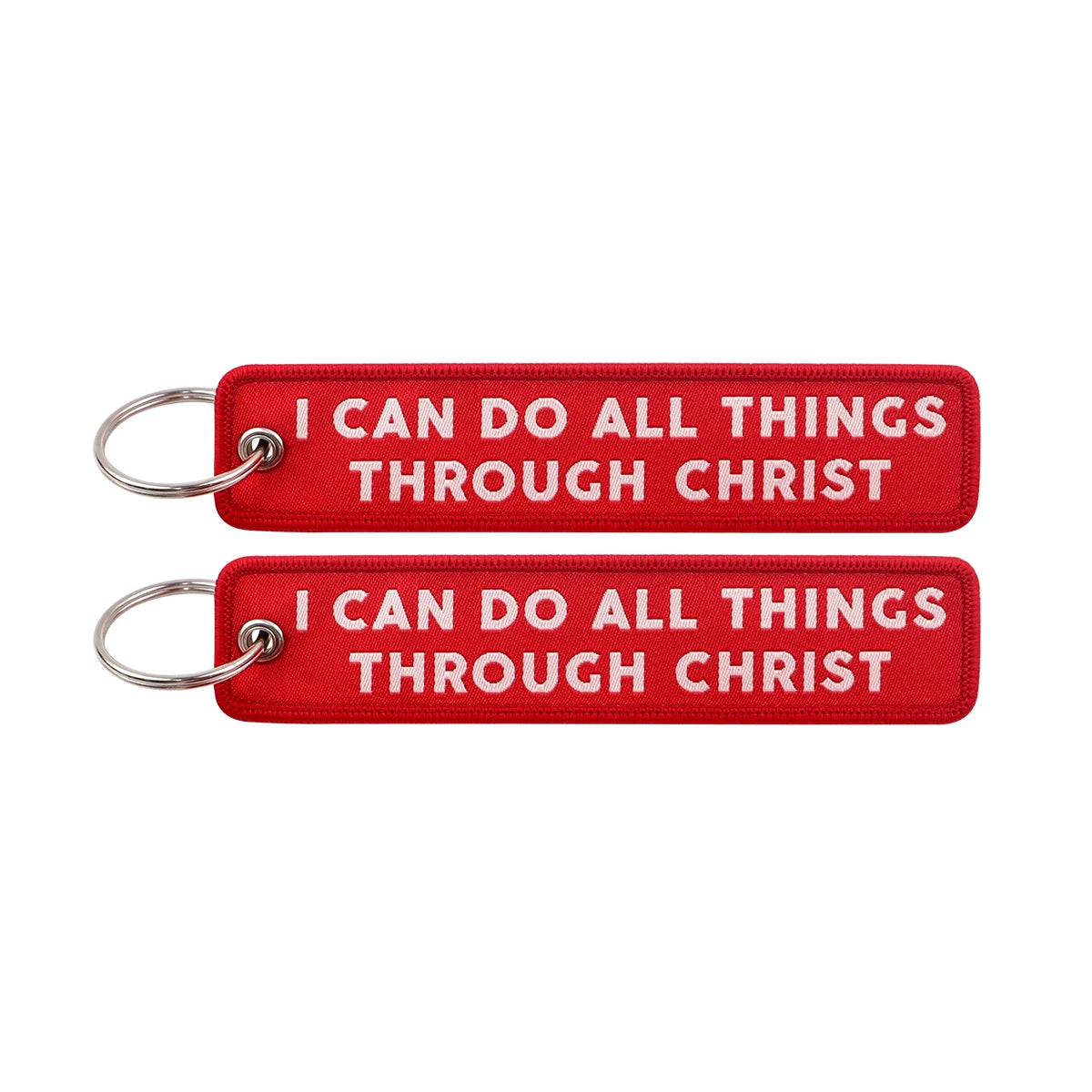 Embroidered Keys Tag Keychain - Personalized Key Identifier Fob