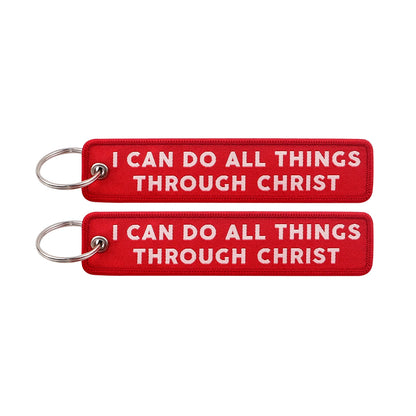 Embroidered Keys Tag Keychain - Personalized Key Identifier Fob