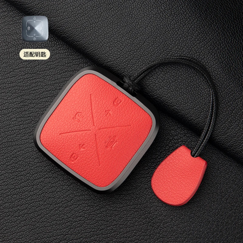 Zinc Alloy Leather Key Cover for Geely ZEEKR 001 7X 009 X Car Fob