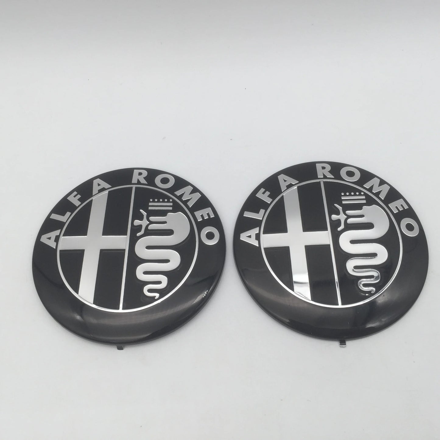 Alfa Romeo 147 156 159 74mm Front Hood Emblem Badge 2pcs