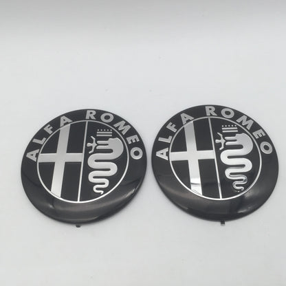 Alfa Romeo 147 156 159 74mm Front Hood Emblem Badge 2pcs
