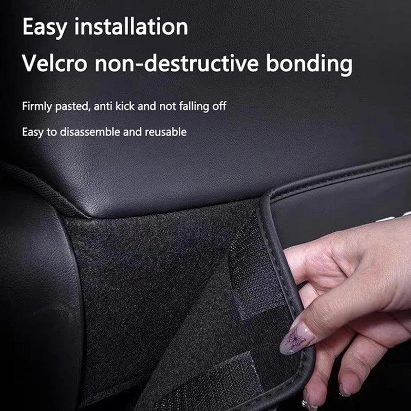 KIA Car Seat Back Protector Anti-Kick Mat - Black