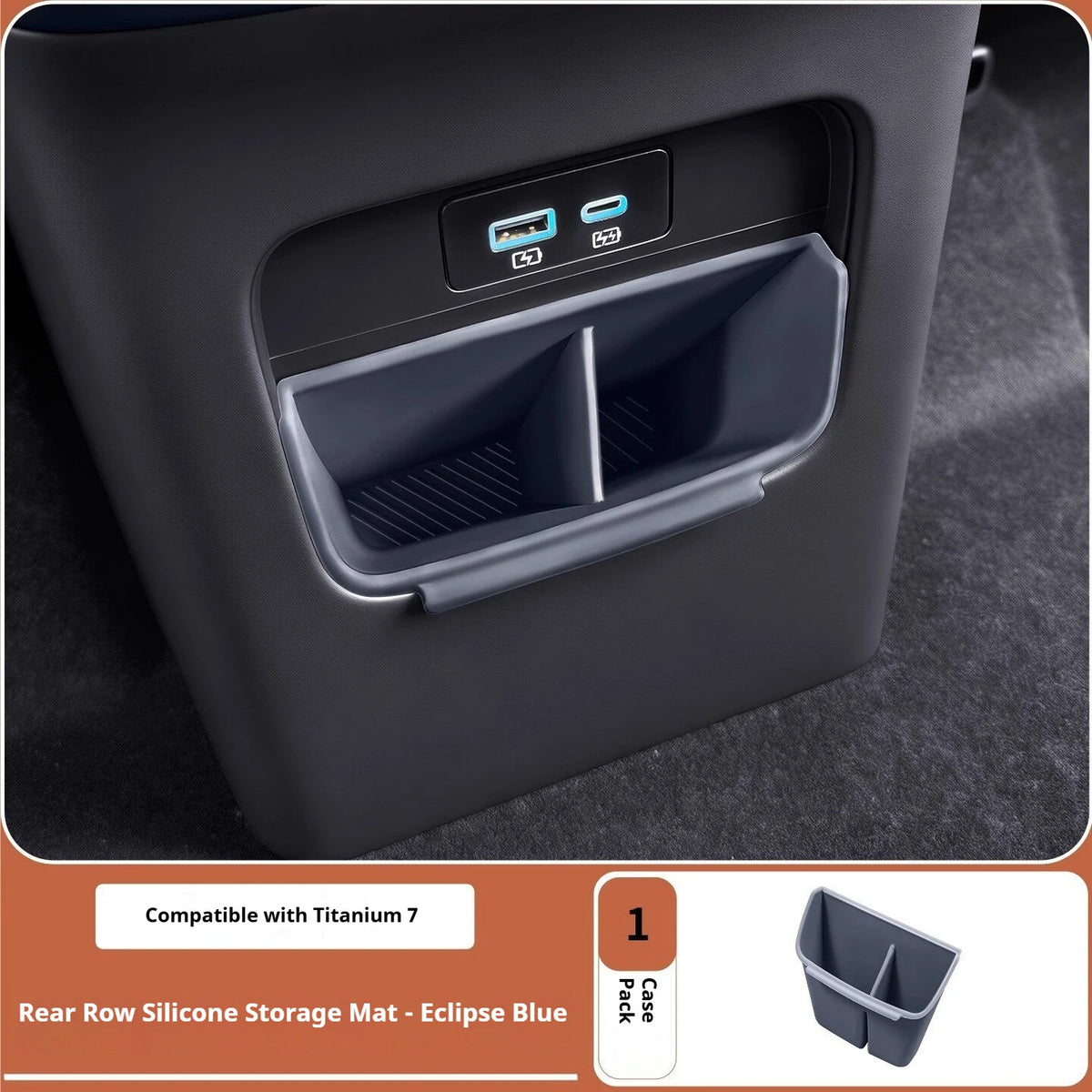 BYD Ti7 Door Handle Storage Box and Rear Bin - Blue 1Pcs
