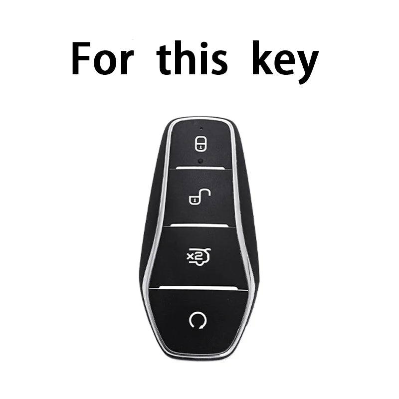 BYD Atto 3 Han EV Dolphin TPU Key Case Cover - 4 Button Protection