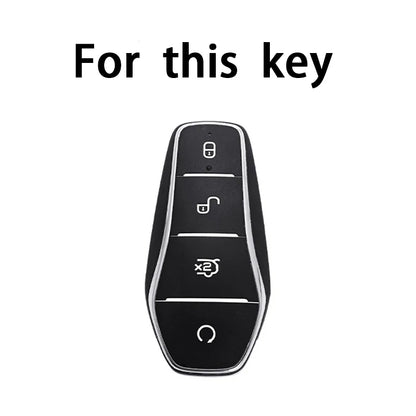 BYD Atto 3 Han EV Dolphin TPU Key Case Cover - 4 Button Protection
