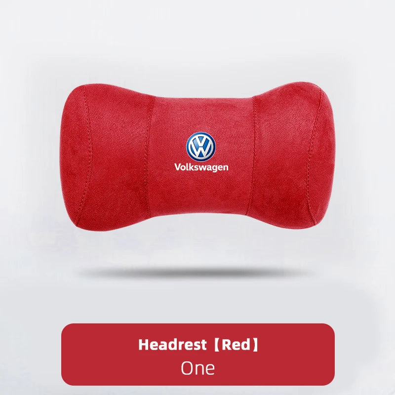 VW Suede Car Headrest Pillow