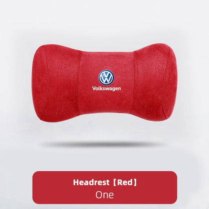 VW Suede Car Headrest Pillow