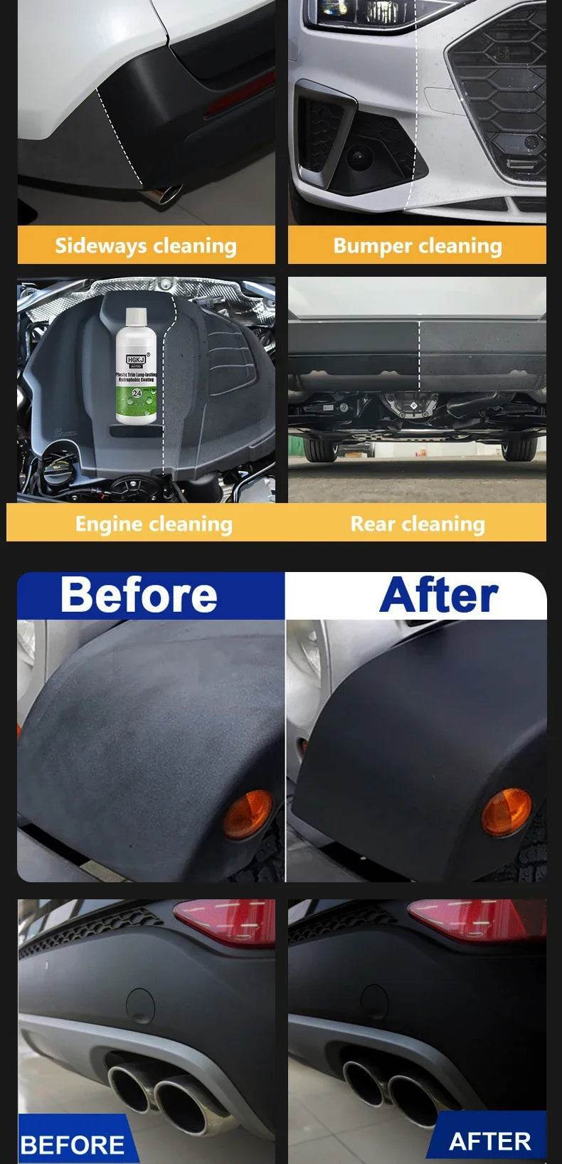 HGKJ 24 Plastic Restorer 50ml – Long-Lasting Trim & Rubber Revitalizer - 