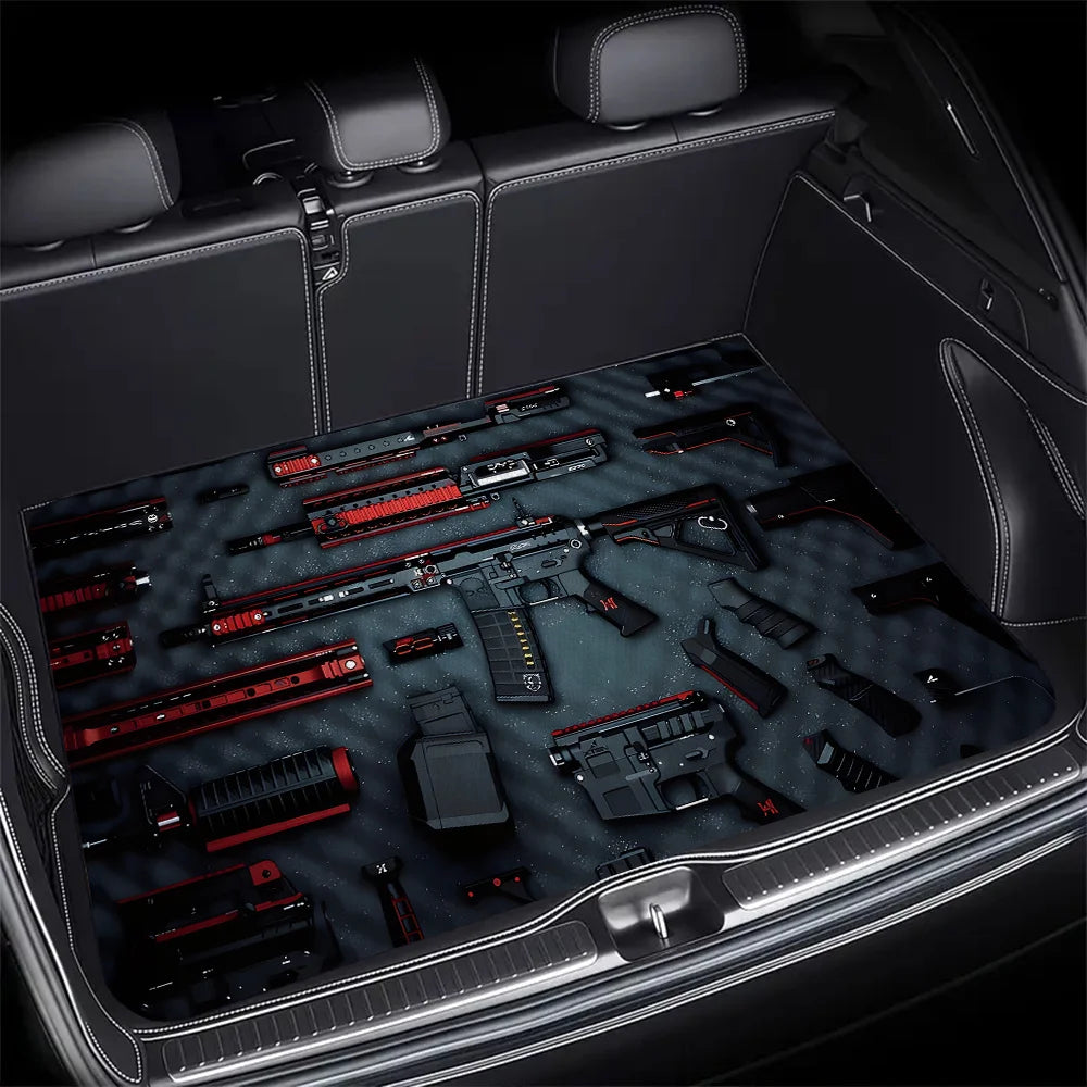 Gun Print Trunk Mat for Sedans, SUVs & Trucks