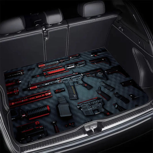 Gun Print Trunk Mat for Sedans, SUVs & Trucks