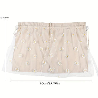 Cotton Embroidered Car Window Curtain UV Protection Sunshade Kids