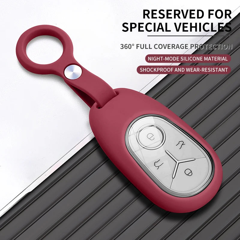 Geely EX2 Proton e.MAS 5 liquid silicone key cover - black finish