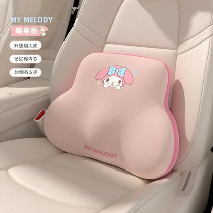 Sanrio Hello Kitty Kuromi & My Melody Car Headrest & Lumbar Pillow