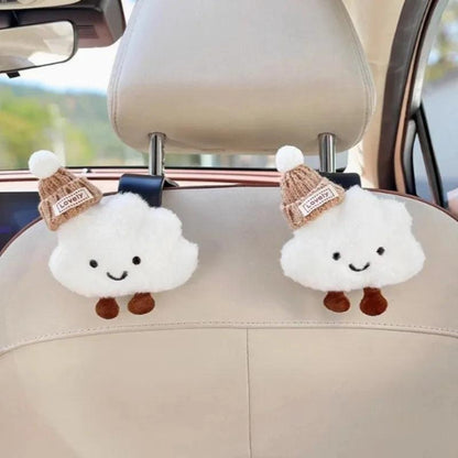 2pcs Cloud Car Seat Back Hook Organizer Multi-Purpose Headrest Hanger