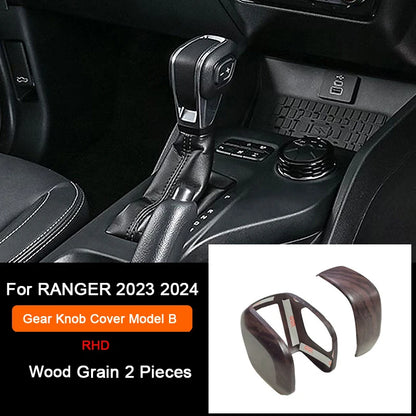 Ford Ranger Wildtrak Wood Grain Trim - Gear Knob B RHD