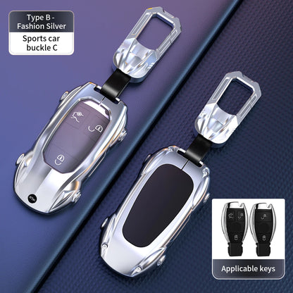 Mercedes-Benz Zinc Alloy Car Key Cover – A, C, E & S Class - Orange
