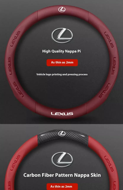Lexus ES RX NX IS GS Suede Carbon Fiber Steering Wheel Cover - Ventilate Carbon