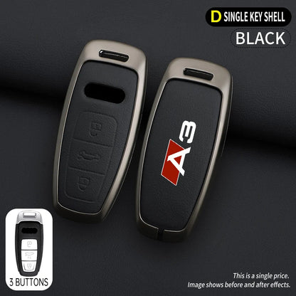 Zinc Alloy Leather Car Key Case Cover Audi A3 8P 8V 8L S3 RS3