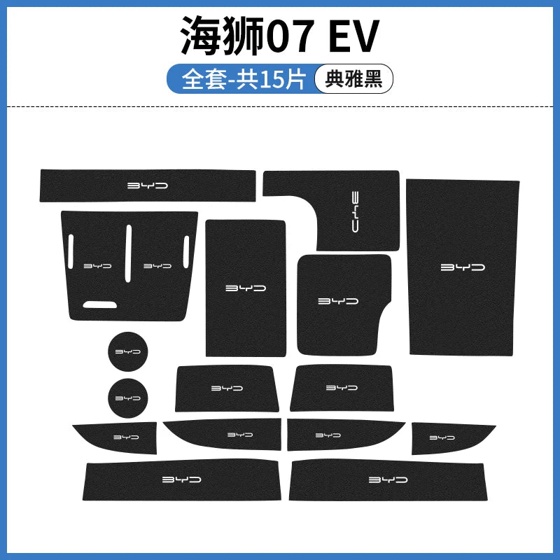 BYD SeaLion 07 EV Console Storage Organizer Cup Mat Door Liner Kit