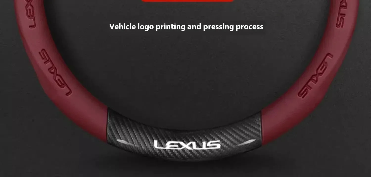 Lexus ES RX NX IS GS Suede Carbon Fiber Steering Wheel Cover - Ventilate Carbon