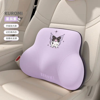 Sanrio Hello Kitty Kuromi & My Melody Car Headrest & Lumbar Pillow