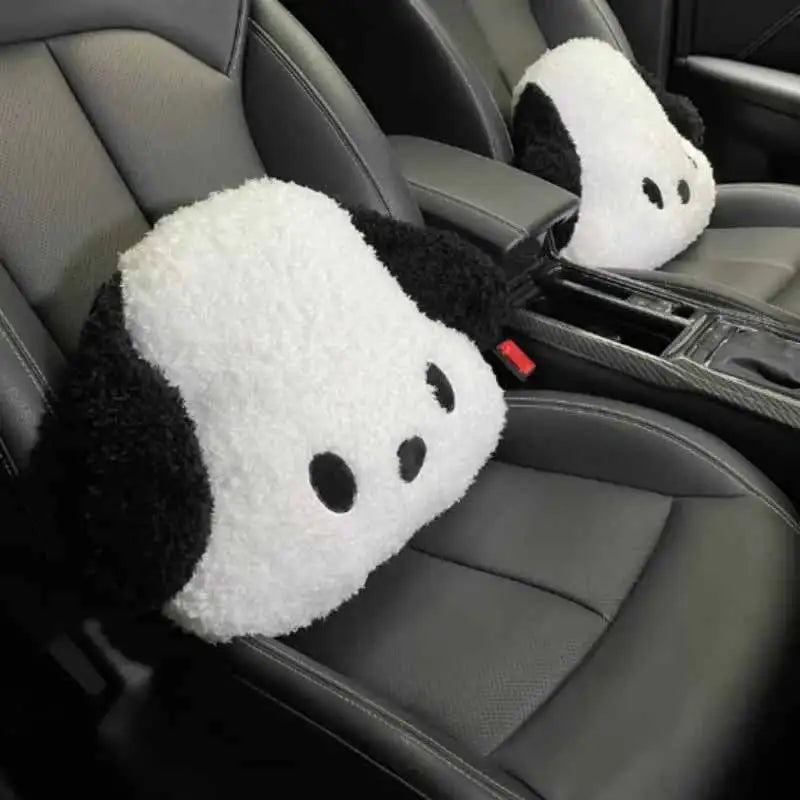 Puppy Plush Car Lumbar Pillow and Headrest Support Cushion