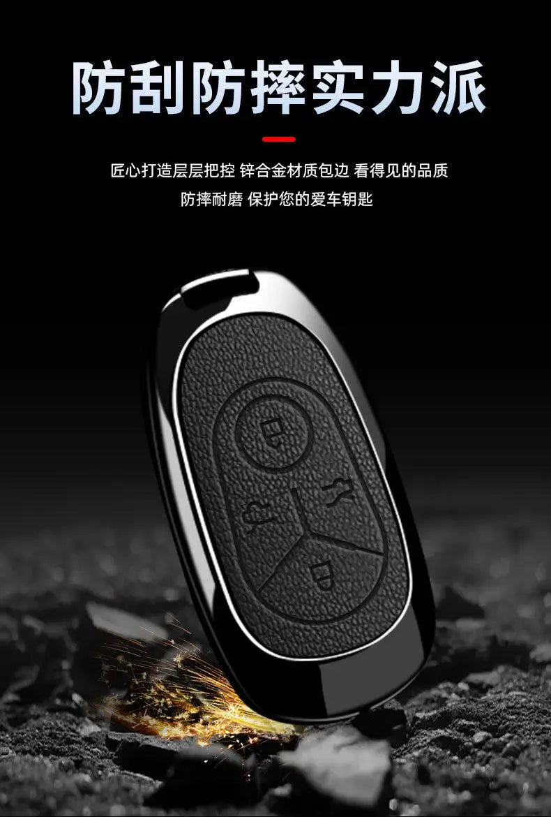 Geely EX2 Proton e.MAS 5 zinc alloy key case - installed view
